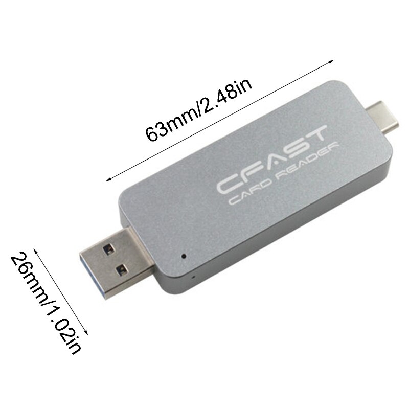 CFast Card Reader Dual Port USB3.0 USB3.1 TYPE-C T... – Grandado