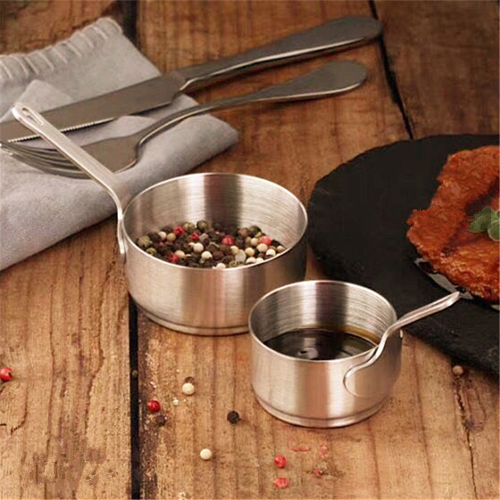 Mini Melk Pan Non-stick Rvs Steelpan Kaas Pot Chocolade Gesmolten Verwarming Pot Keuken Kookgerei Zilver 50 Ml 100 Ml