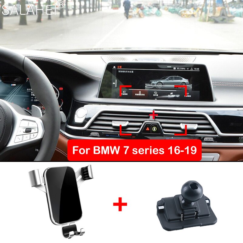 Mobile Phone Holder For BMW 7 Series Air Vent GPS Rotation Interior Dashboard Cell Support Car Phone Bracket