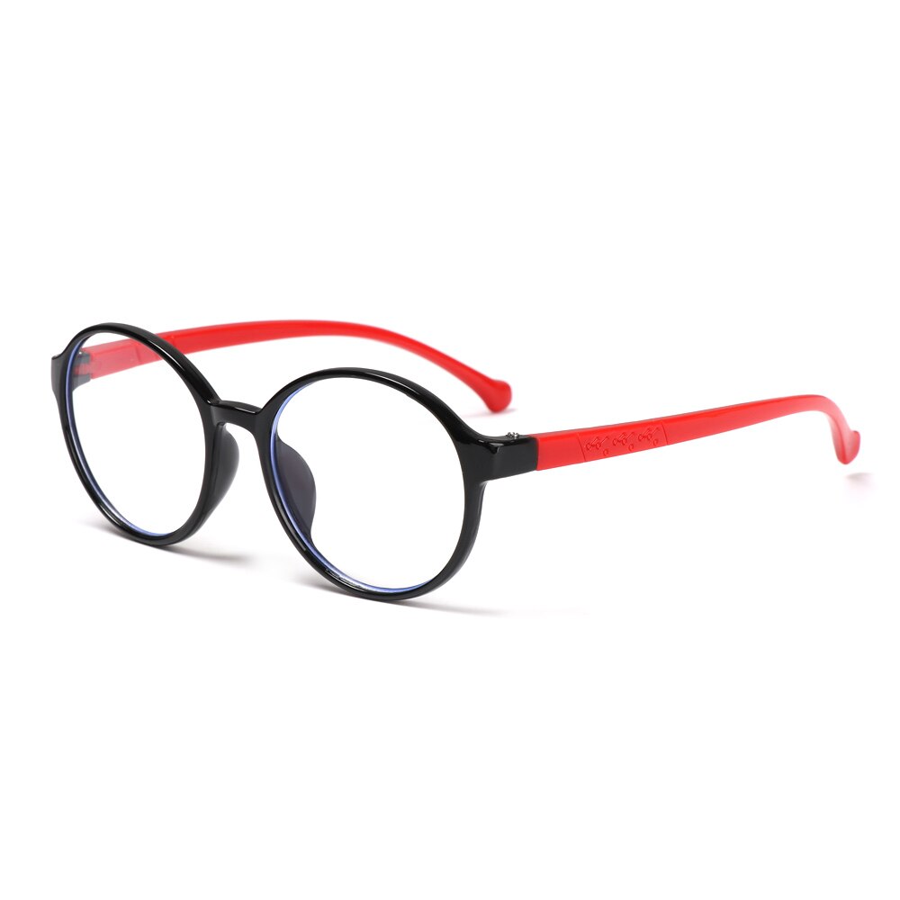 1Pc Anti-blue Light Kids Glasses Computer Eye Protection Eyeglasses Ultra Light Round Frame Online Eyewear Accessories: Red