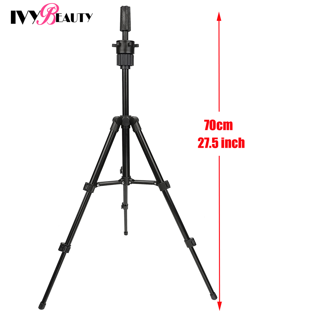 130cm Wig Stand Tripod Hairdressing Training Mannequin Head Tripod Holder For Hairdressers Salon Display Styling Tripod For Wigs: CHROME