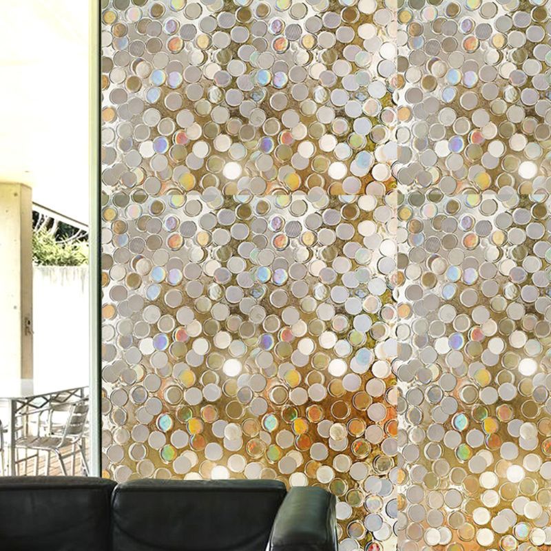 Window Film Privacy, 3D Decorative Window Glass Film, Stained Glass Window Decal GXMA