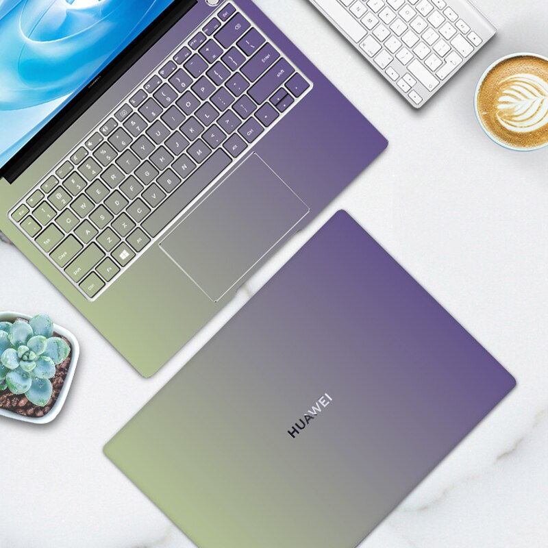 Full Body Cover Skins for HUAWEI MateBook D 14 D 15 Gradient Vinyl Decal Laptop Sitcker for HUAWEI MateBook D 15 Protective Film