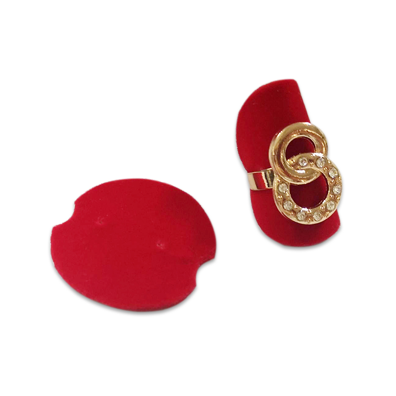 Lot 3 sztuk stojak do prezentacji pierścionków uchwyt arkusz kolczyk pierścienie Rack kolczyki przechowywania Organizador De Joyas Para Colgar Anillo: red velvet