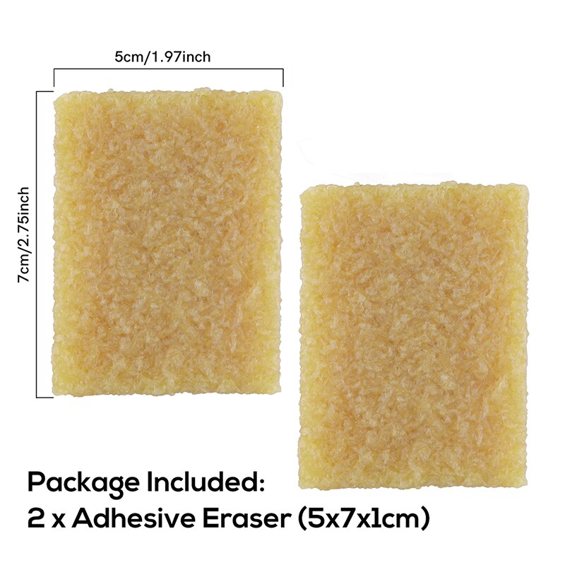 Borrador de residuos y adhesivo de goma duradero, cinta adhesiva de sobras para manualidades de papel, eliminador de adhesivo, borrador de limpieza, 2 uds.: Default Title