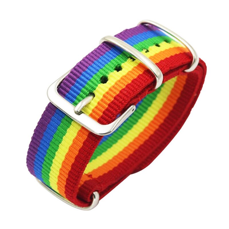Nylon Rainbow Lesbiennes Gays Bisexuals Transgender Armbanden Voor Vrouwen Meisjes Pride Geweven Gevlochten Mannen Paar Vriendschap Sieraden