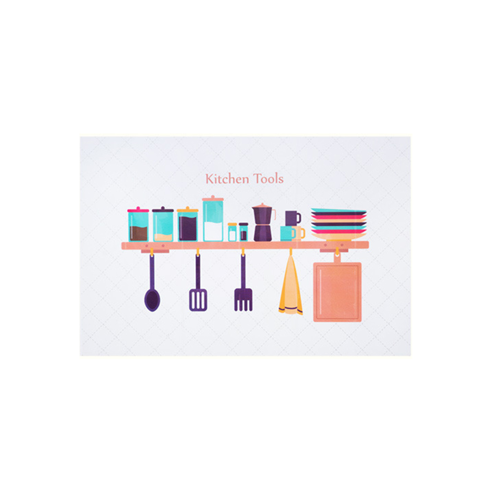 1Pc Kitchen Wall Stickers Oilproof DIY Wall Art Decal Decoration Adhesive Oven Dining Hall Wallpapers PVC Wall Decals: 02