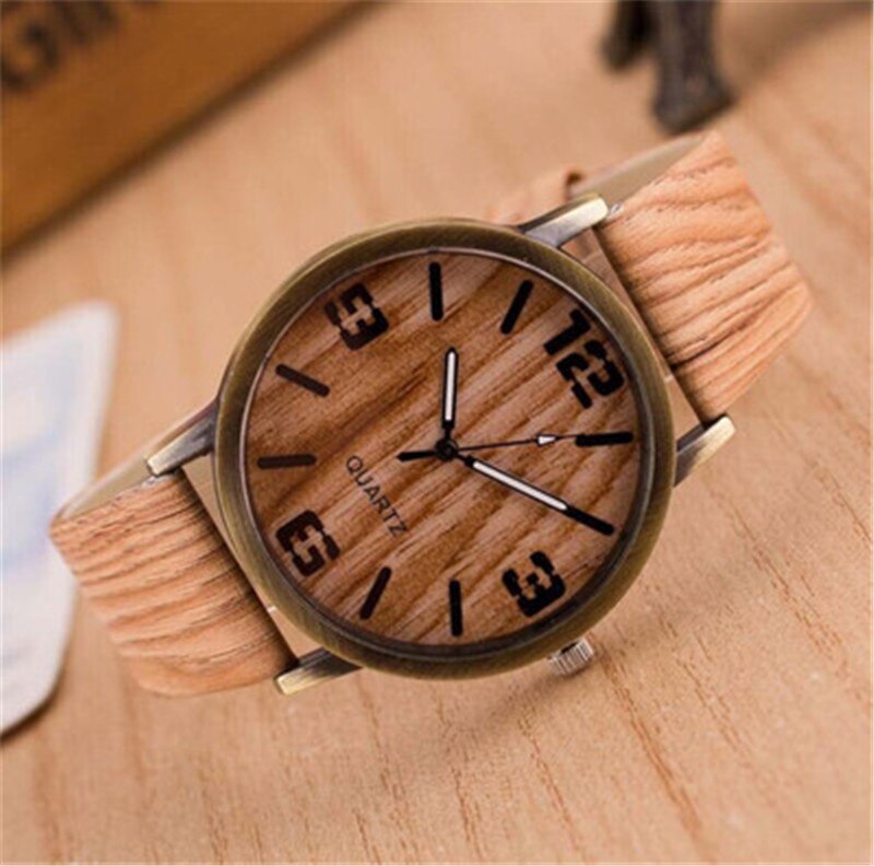 Mode creatieve vrouwen Houten horloges voor vrouwen meisje Dames Jurk Horloges Naties Quartz Horloge mannen Relogio masculino: wen 5