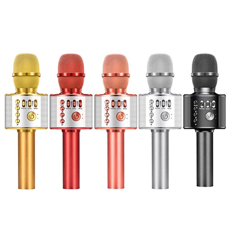 Wireless Handheld Microphone Protable Mic Speaker USB Bluetooth Karaoke Player R3ME