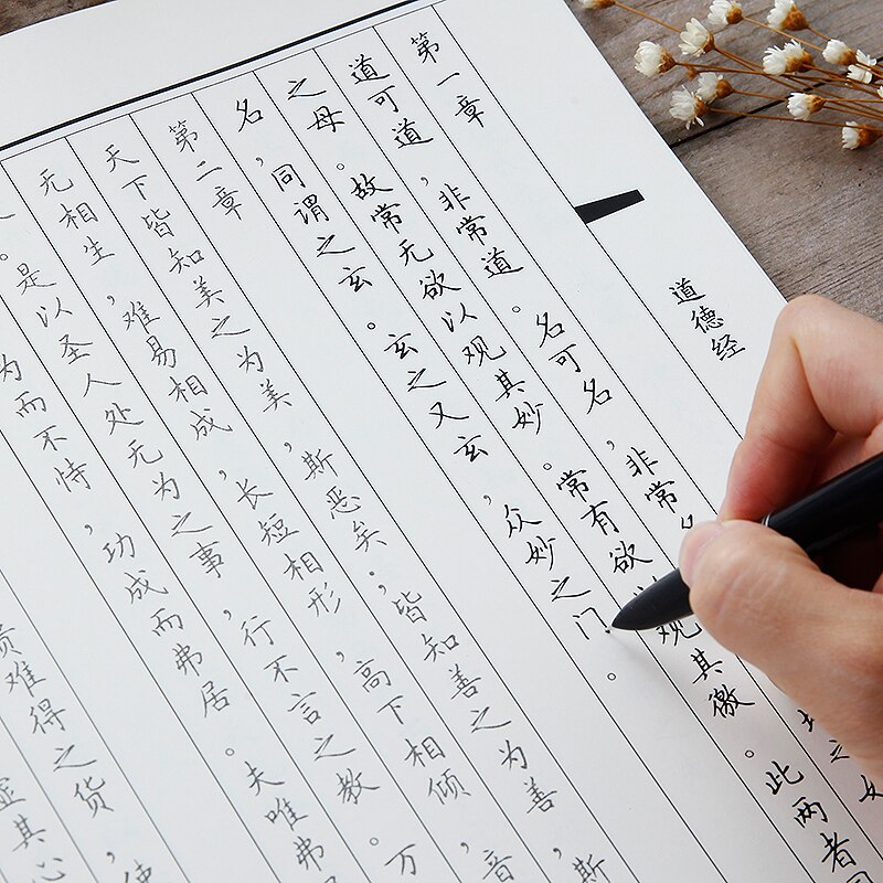 Calligraphy Copybook Chinese Pen Calligraphy Copybook for Student Adult Calligraphy Practice Regular Script Handwriting Copybook