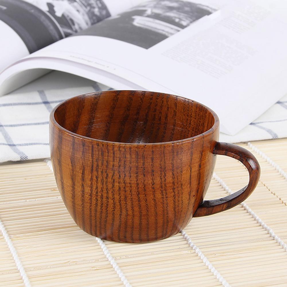 Wooden Cup Reusable Tea Coffee Milk Wine Heat Insulation Water Cup Water Drinkware Water Bottle Kitchen Bar Drinkware