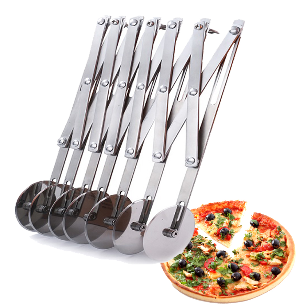 Multifunctionele Flexibele Rvs 3/5/7 Wiel Deeg Divider Cutter Roller Tool Pizza Cake Bakken Dunschiller Pizza snijders