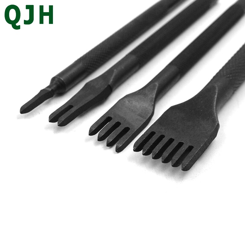 3mm Stainless Steel Flat Chisel Leather Craft Tools Hole Punch Kit DIY Tool 1 Prong/2 Prong/4 Prong/6 Prong Punching stitch fork
