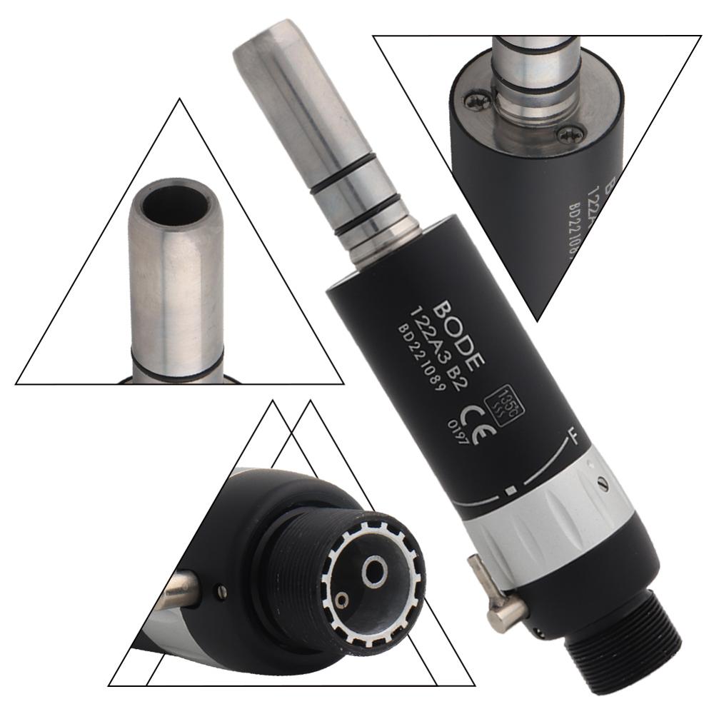 Pièce à main dentaire à basse vitesse couleur nez droit contre-Angle moteur pneumatique Turbine à Air BODE 2 trous/4 trous B2/M4 rose/bleu/noir: air motor B2 BK