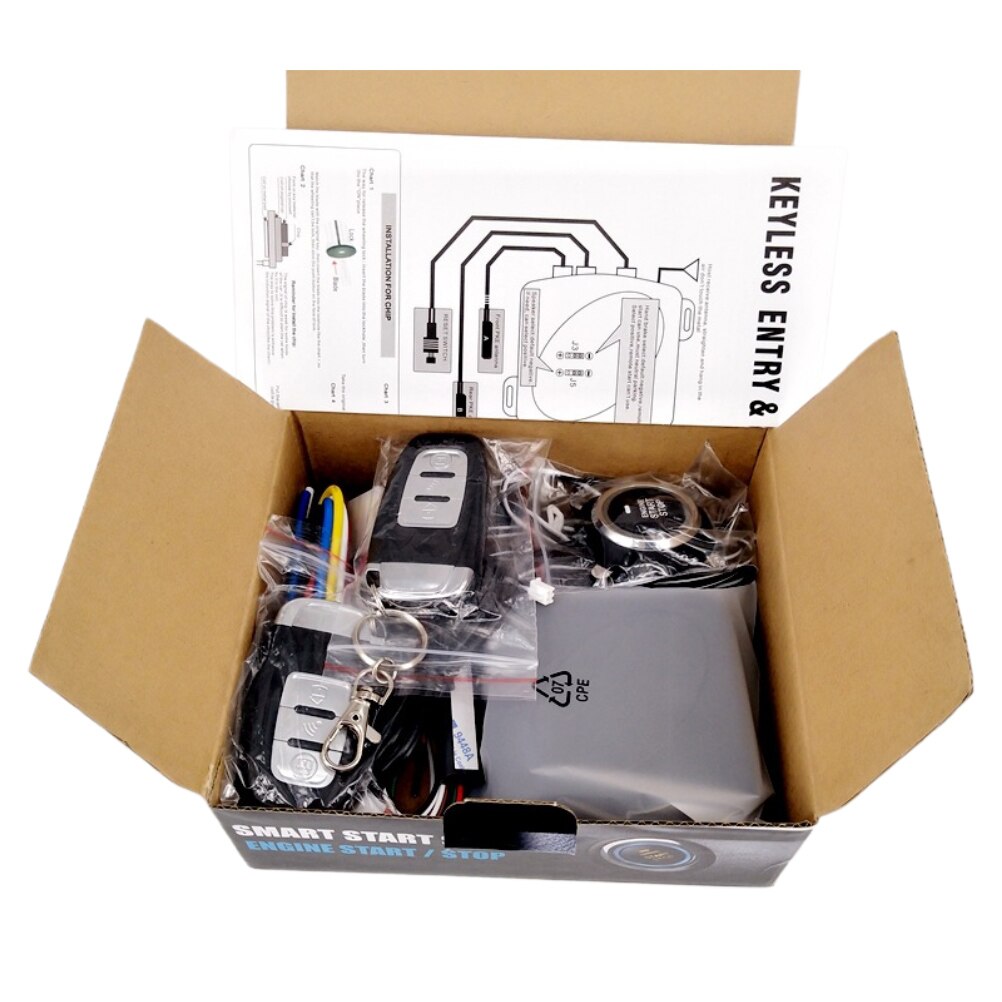 OBD2 Car Alarm System Push Button Remote Start Stop Starter Convenient Engine Start Push Button