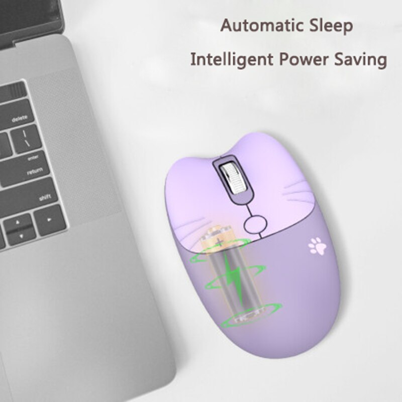 2.4Ghz Wireless Cute Mouse USB Mini Optical Mause Cartoon Ergonomic Silent Mouse 4 Buttons Portable Office Mice For Kids PC