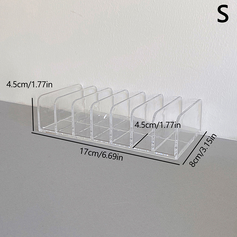 7-raster opbergdoos doorzichtig plastic make-up cosmetische standaard houder make-up lippenstift oogschaduw palet opbergorganisator: Brons