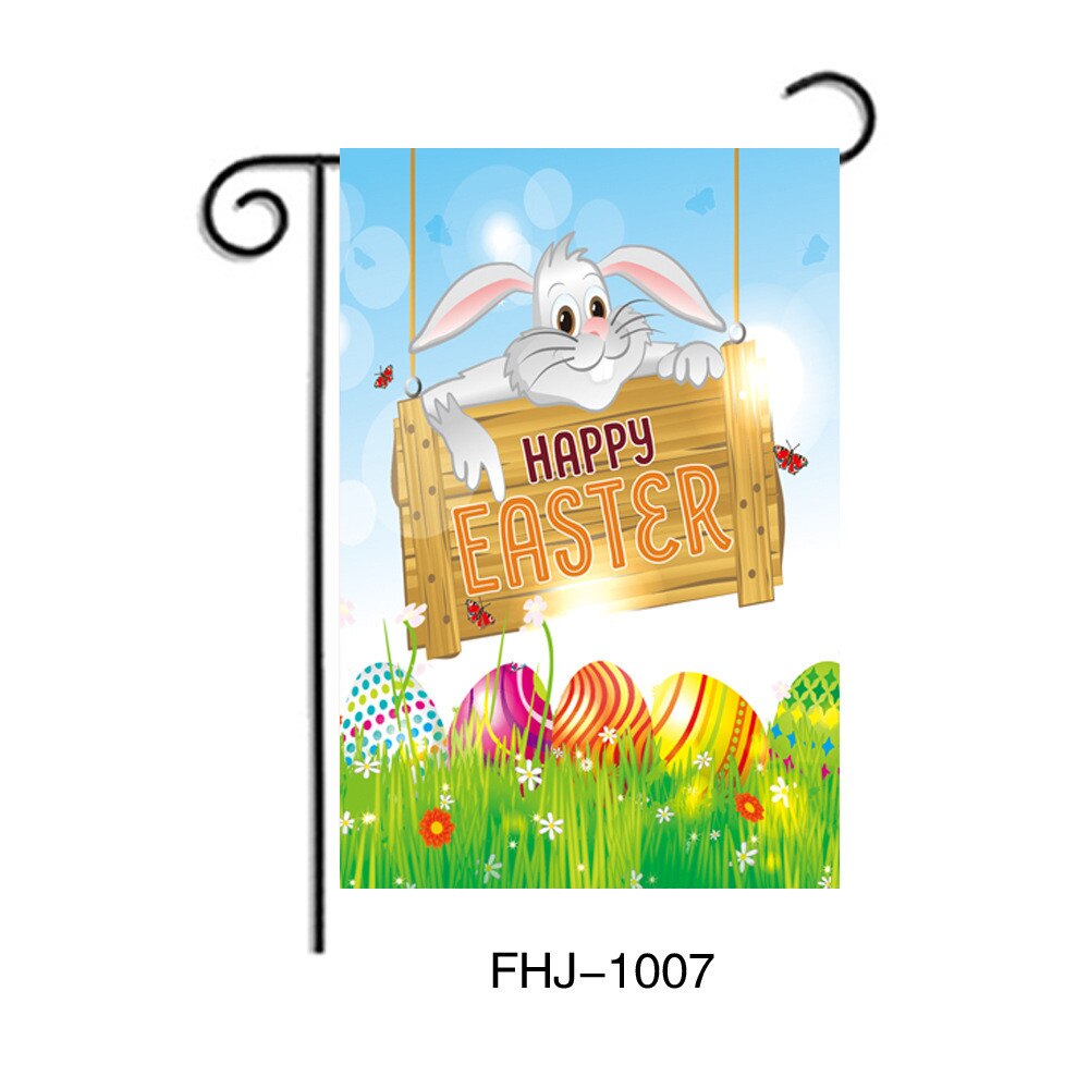 Garden Decoration Easter Banner Flag Happy Easter Decoration Banner Home Decoration Outdoor House Flag Accessories: G