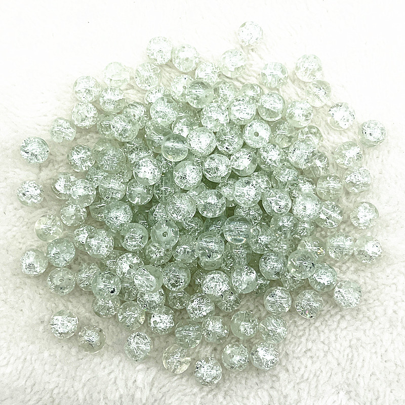 4mm 6mm 8mm Round Glass Crackle Beads Loose Spacer Beads for Jewelry Making Diy Handmade Necklace Bracelets Accessories