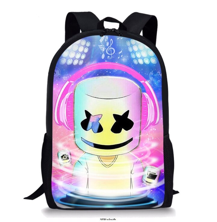 Kid Boys Girls School Bag Mochila Infantil DJ Marshmello Backpack 3D Prints Waterproof with Crewmate Christmas On Sell: 6