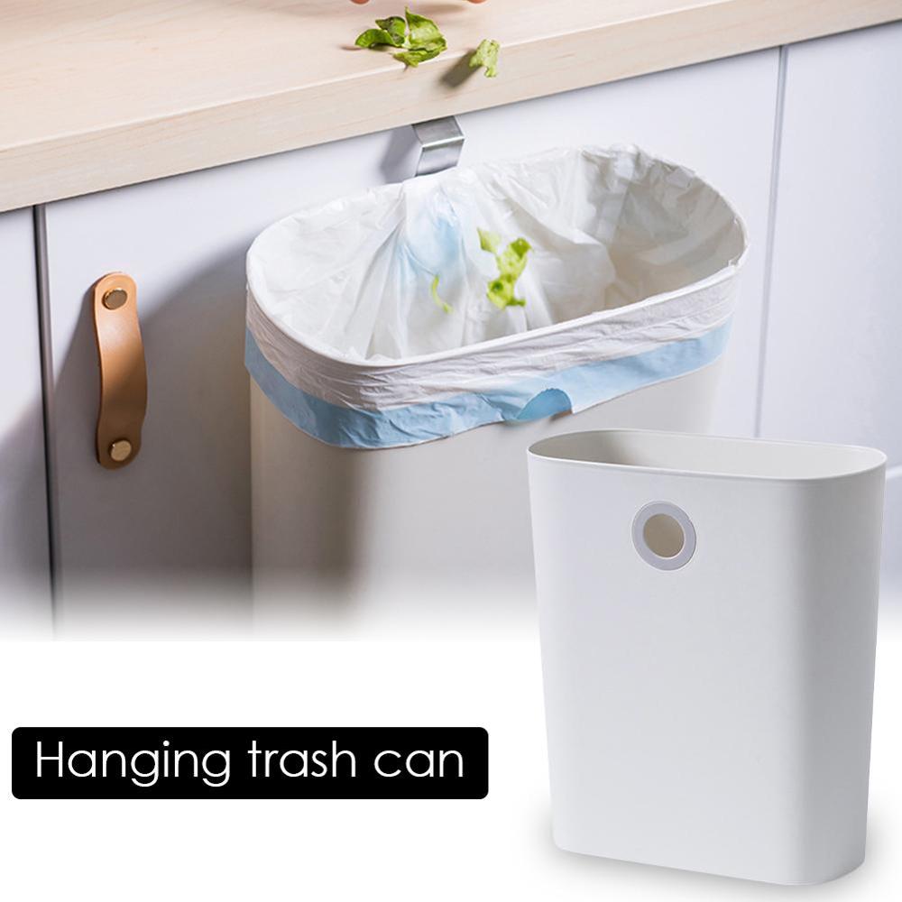 Hangende prullenbak kleine keukenafvalbak afvalbak sorteren afvalbak met deksel voor keukenkastdeur voor badkamertoilet: Hangende vuilnisbak