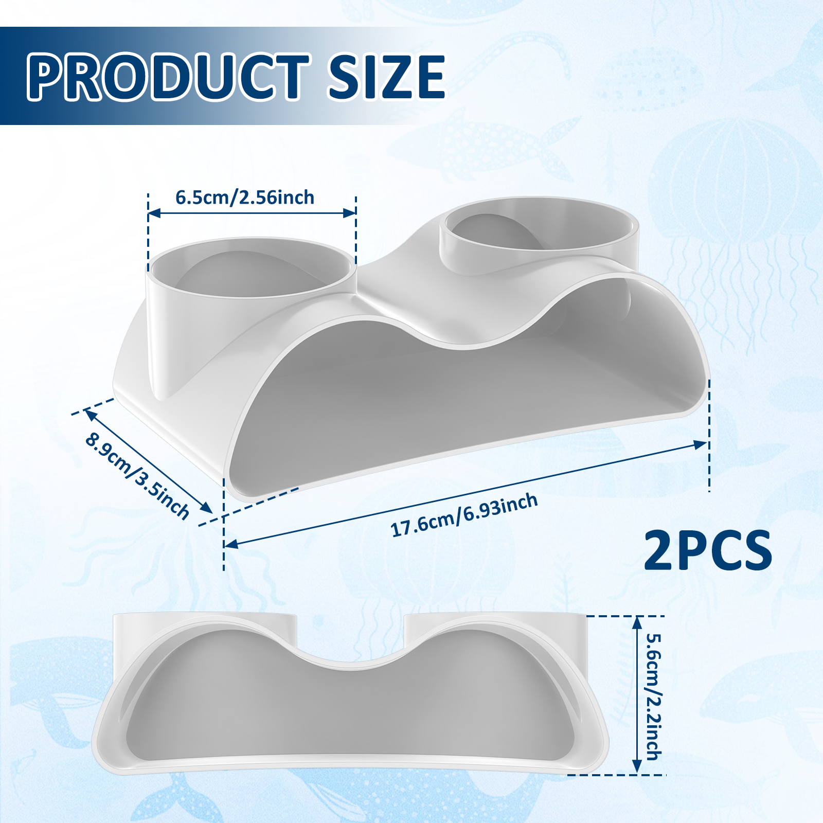 2 Stuks Aquarium Ondergrondse Tunnel Grot Dubbel Gat Aquarium Schuilplaats Grot Aquarium Vis Grind Tunnel Decoratie Voor Fokken