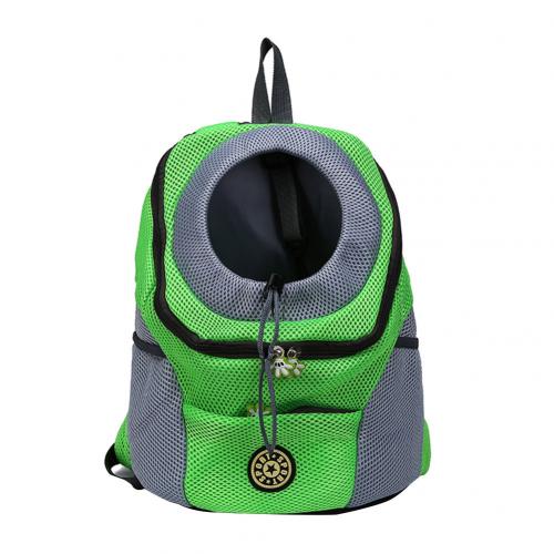 Tragbare Haustier Hund Träger Tasche Atmungsaktiv Oxford Tuch Kopf aus Vorderseite Haustier Träger Tasche Rucksack Breiten Trägern Haustier Rucksack: Grün / XL