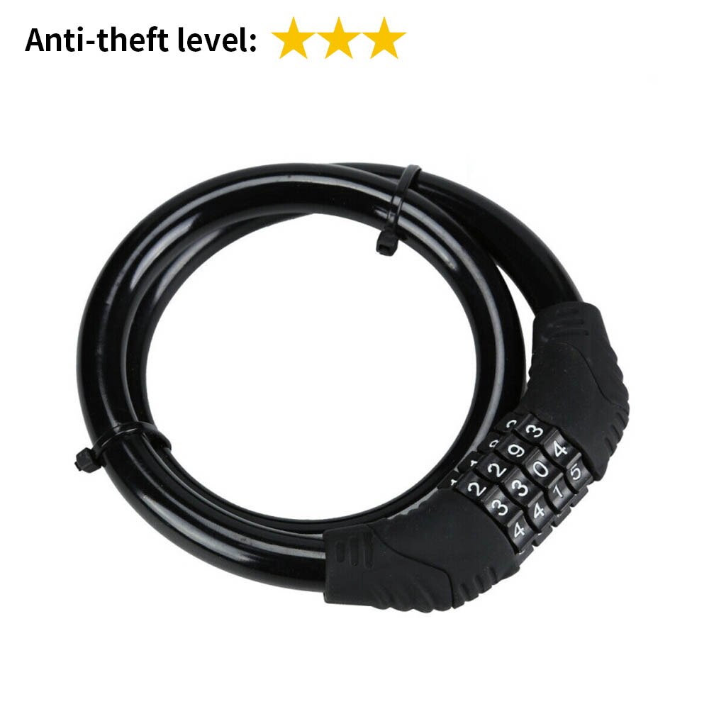 Candado en U de Fuerte seguridad con Cable de acero para bicicleta, combinación antirrobo, accesorios para bicicleta de montaña, carretera, motocicleta, cadena: STYLE 6