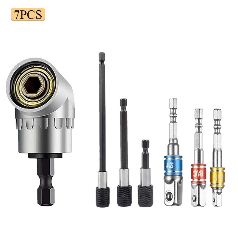 Extension Universal Socket Wrench Flexible Drill Bit Tool Set, 1/4 3/8 1/2 Universal Socket Adapter Screwdriver Bit Kit: 7PCS