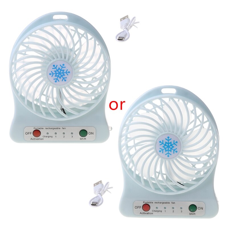 Draagbare Led Licht Fan Luchtkoeler Mini Desk Usb Ventilator Derde Wind Usb Fan