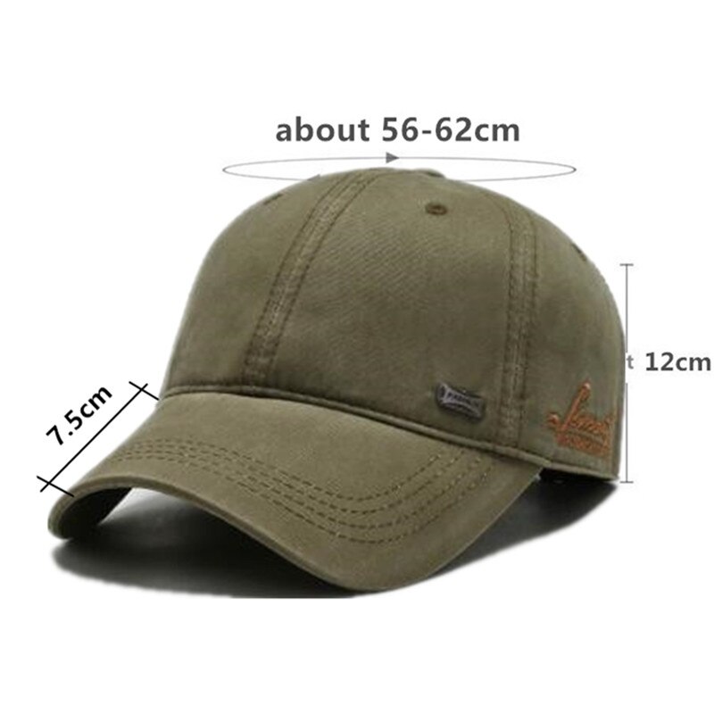 XdanqinX adult men's baseball cap cotton sports caps for men snapback cap adjustable size casual brand cap male bone fishing cap