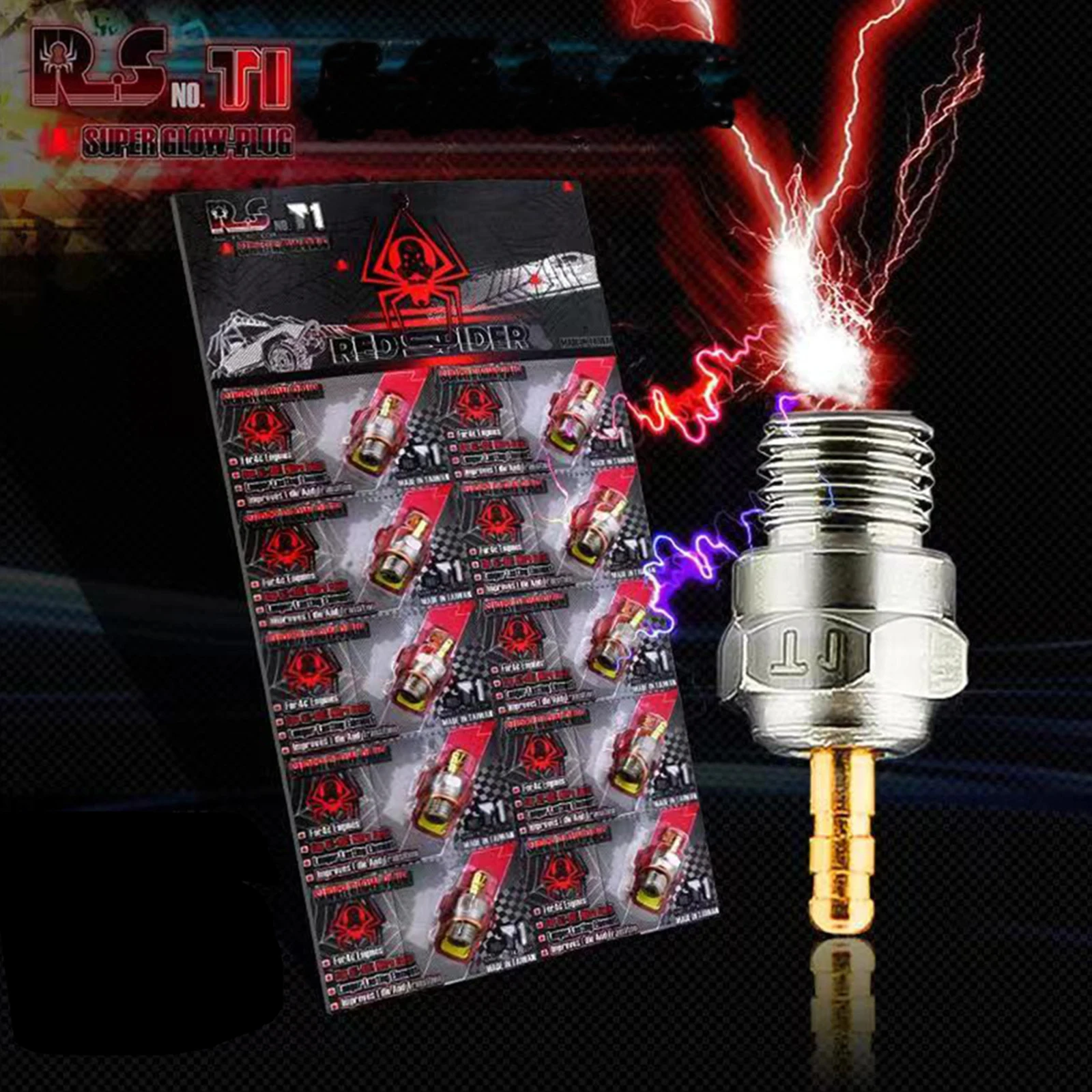 Bujías incandescentes calientes y medianas T1 T2 N3 N4 Reemplazo de piezas de motor de sistema operativo # 8 para coche RC Nitro Traxxas Redcat Himoto HPI HSP