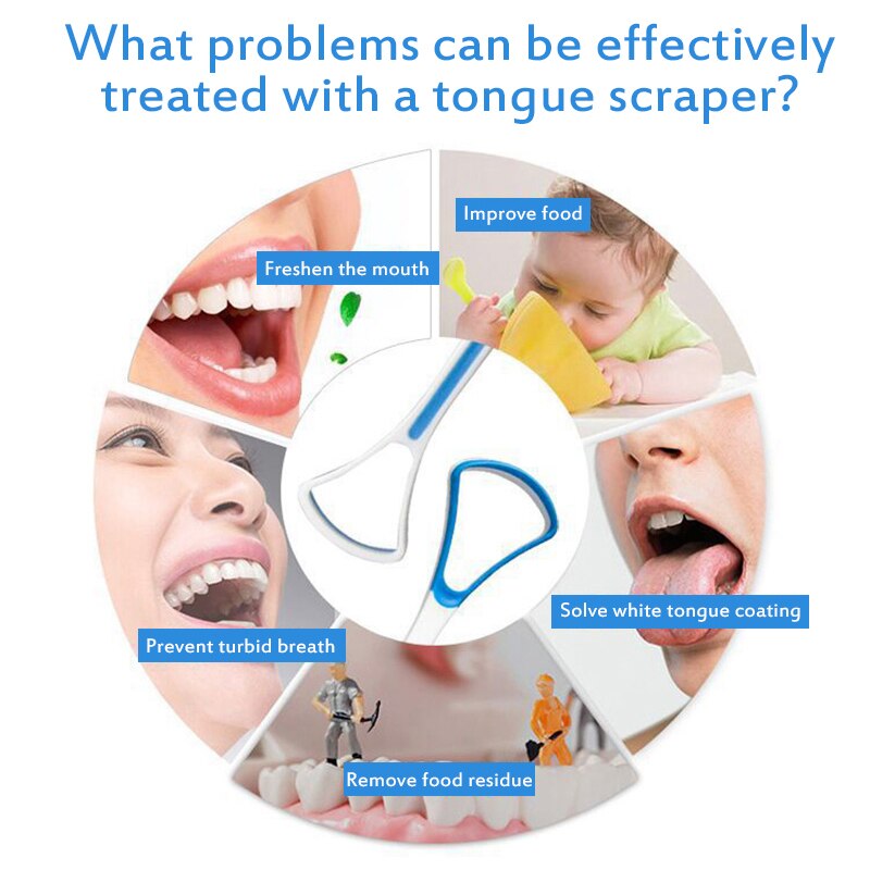 Y língua raspador língua escova de limpeza oral língua escova de dentes escova de respiração fresca remover a língua higiene oral cuidados