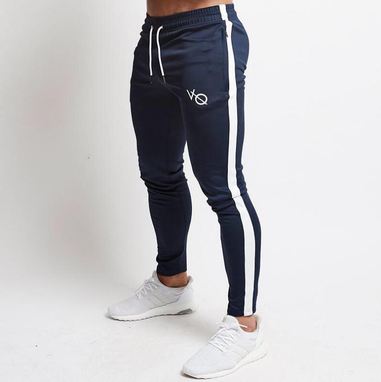 Siteweie sportswear fitness bukser menn treningssentre skinny joggebukser bomull treningsbukse bunn jogger treningsbukser  l252: M / Marinen