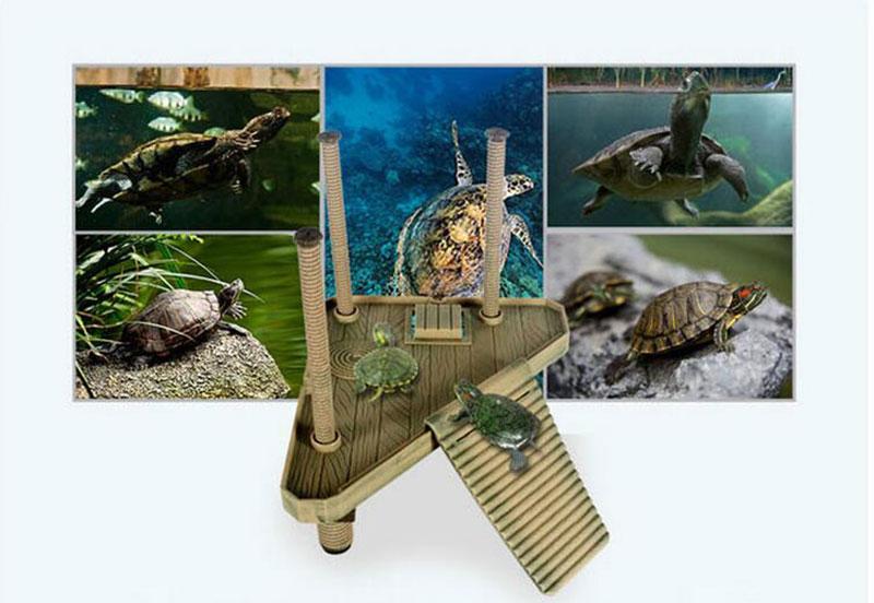 Turtle Island Climbing Basking Platform Turtle Frog Floating Island Aquatic Pet Reptile Supplies Turtle Tank Aquarium Ornament