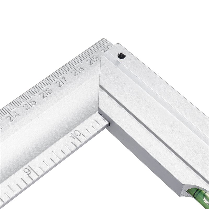 300mm 90 Degree Angle Ruler Aluminum Alloy Square Marking Gauge Protractor Carpenter Measuring Tools British with Bubble Level