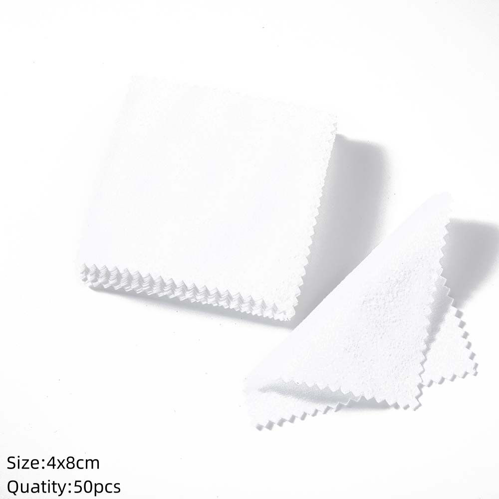 Paño limpiador de esmalte plateado, toallita suave y limpia, paño de limpieza, herramienta de joyería, suministros de fabricación, servilletas, accesorios de limpieza, 10/50 Uds.