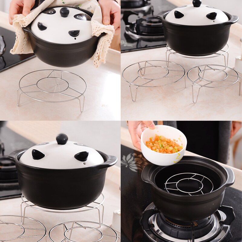 Estante de vapor de acero inoxidable para cocina, escurridor eléctrico de cuatro esquinas para cocinar arroz, rejilla humeante de bajo pie