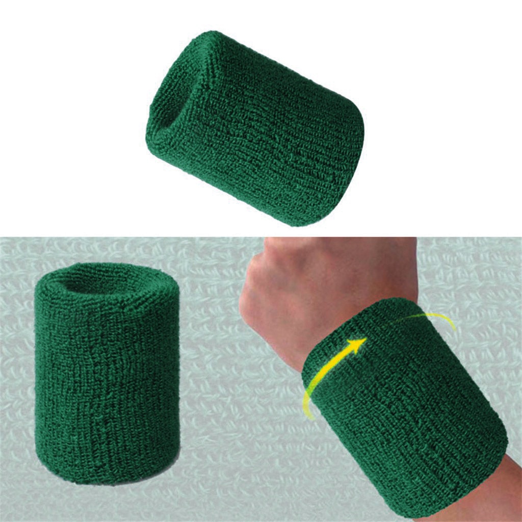 Colorful Cotton Unisex Sport Sweatband Wristband Wrist Protector Running Badminton Basketball Brace Terry Cloth Sweat Band