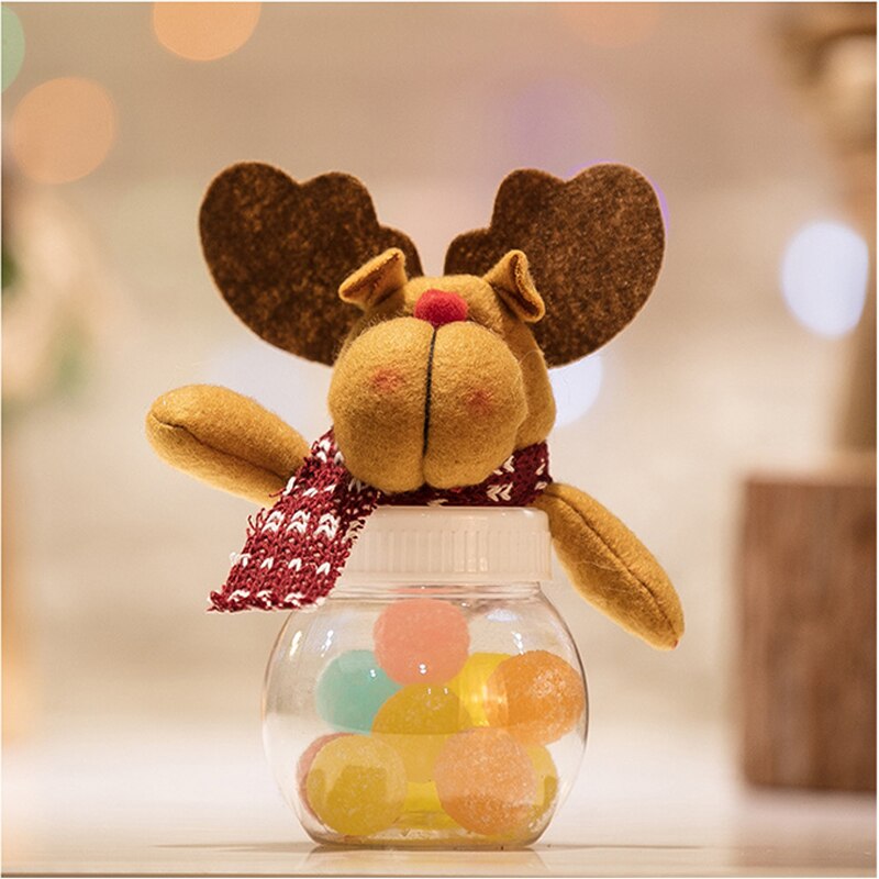 Kerst Snoep Houder Xmas Kerstman Candy Jar Desktop Snoep Fles Window Decor Snoep Opslag Mand Decoratie 1Pc