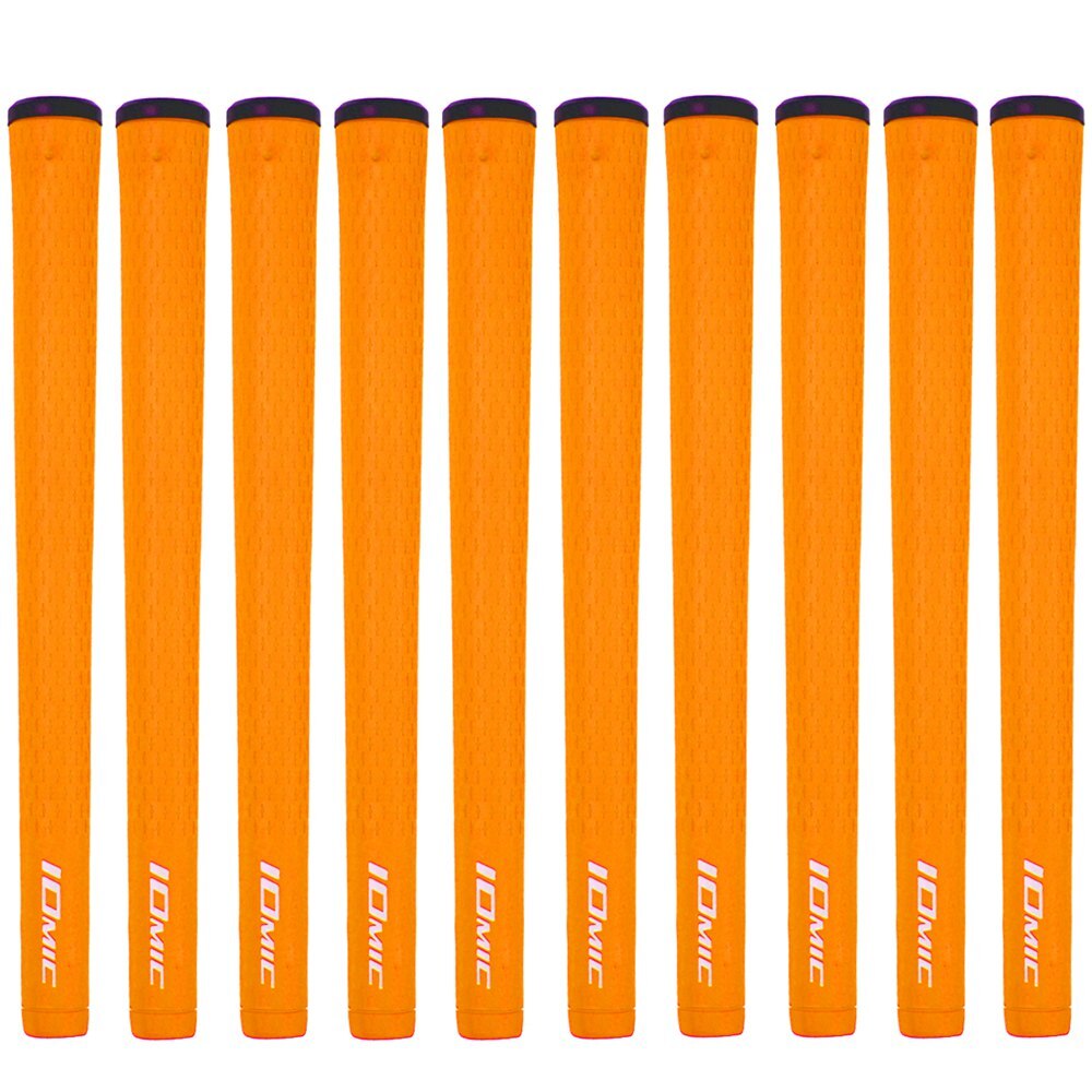 10PCS IOMIC STICKY 2.3 Golf Grips Universal Rubber Golf Grips 10 Colors Choice: Orange