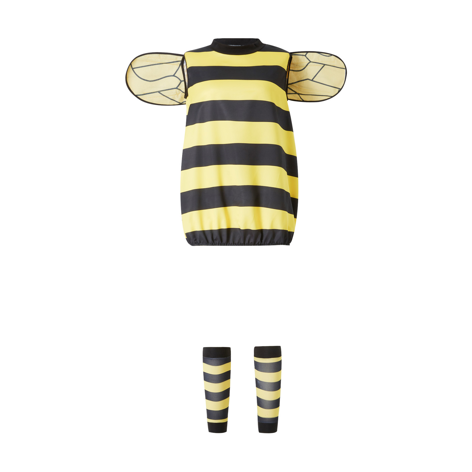 Xmas Costumes Women Kids Halloween Cosplay Set Halloween Bee Dress with Wings Headband Leg Sleeves for Role-playing Accessories
