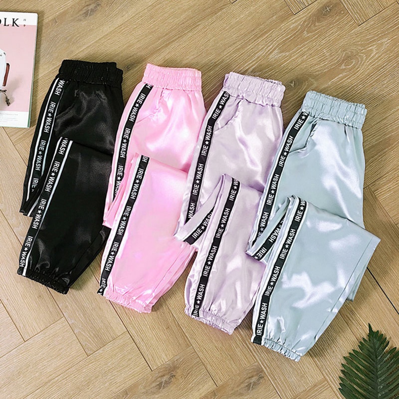 LOOZYKIT-pantalones de chándal de cintura elástica para mujer, Pantalón pitillo a rayas laterales, para correr, talla grande XL