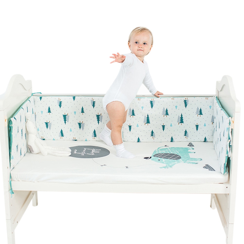 Nordic Baby Bett Verdicken Stoßfänger Krippe Um Kissen Bett Protector Kissen 4 Farben Neugeborene Room decor