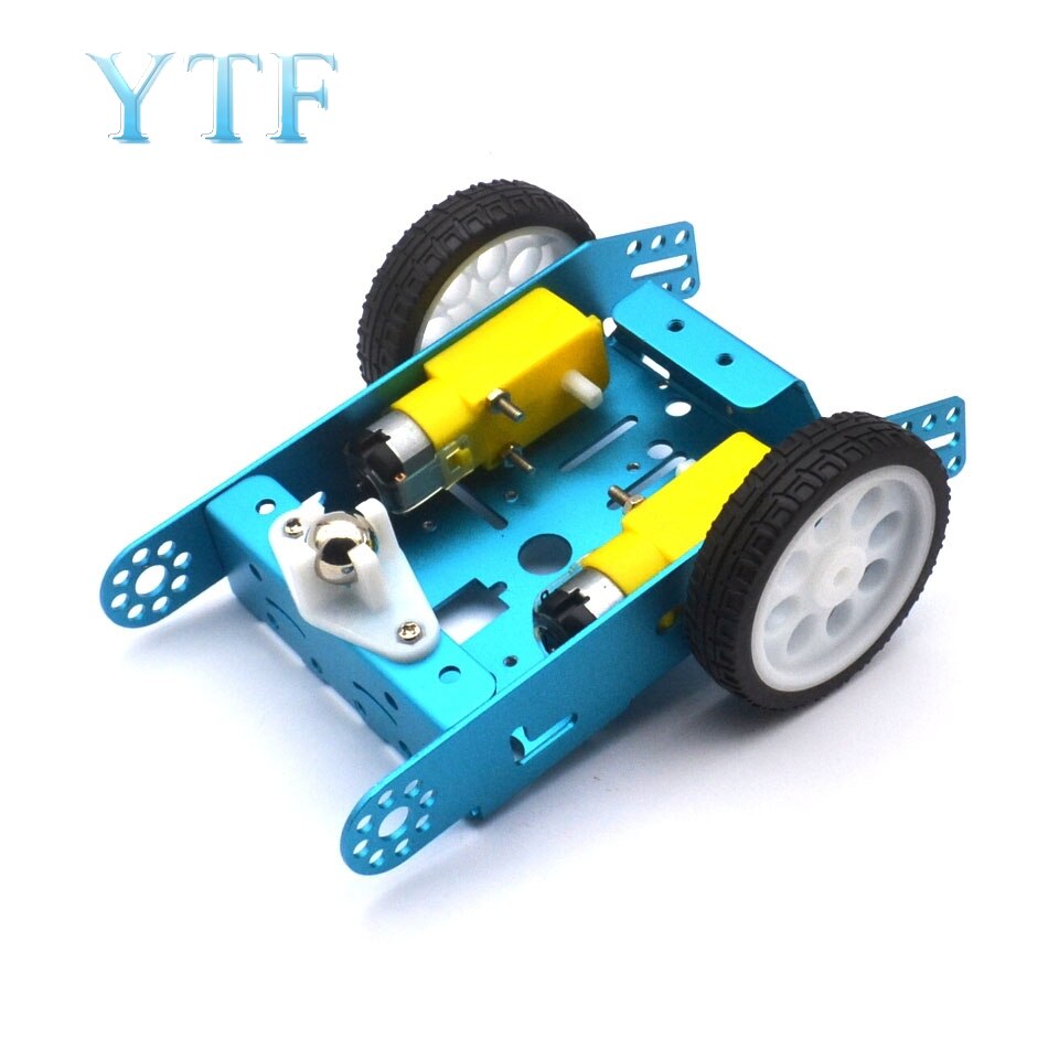 Aluminum Alloy Car Robot Car Intelligent Car Chassis Alloy Chassis 2-Wheel Car Diya30