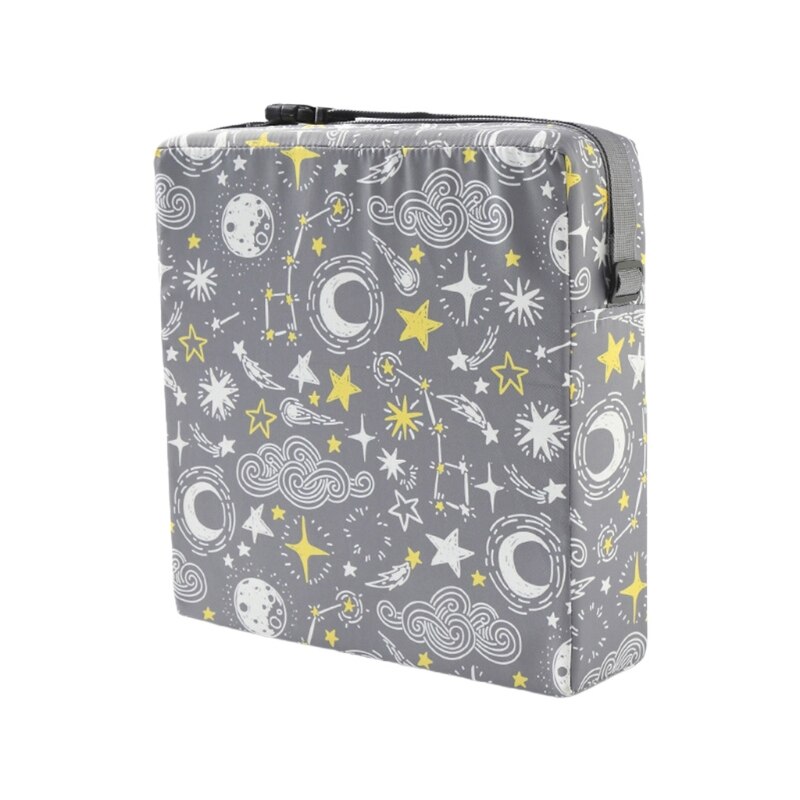 Draagbare Hoge Stoel Pad Booster Eetkamer Verstelbare Afneembare Spons Zitkussen Voor Peuter Kids Baby: Grijs