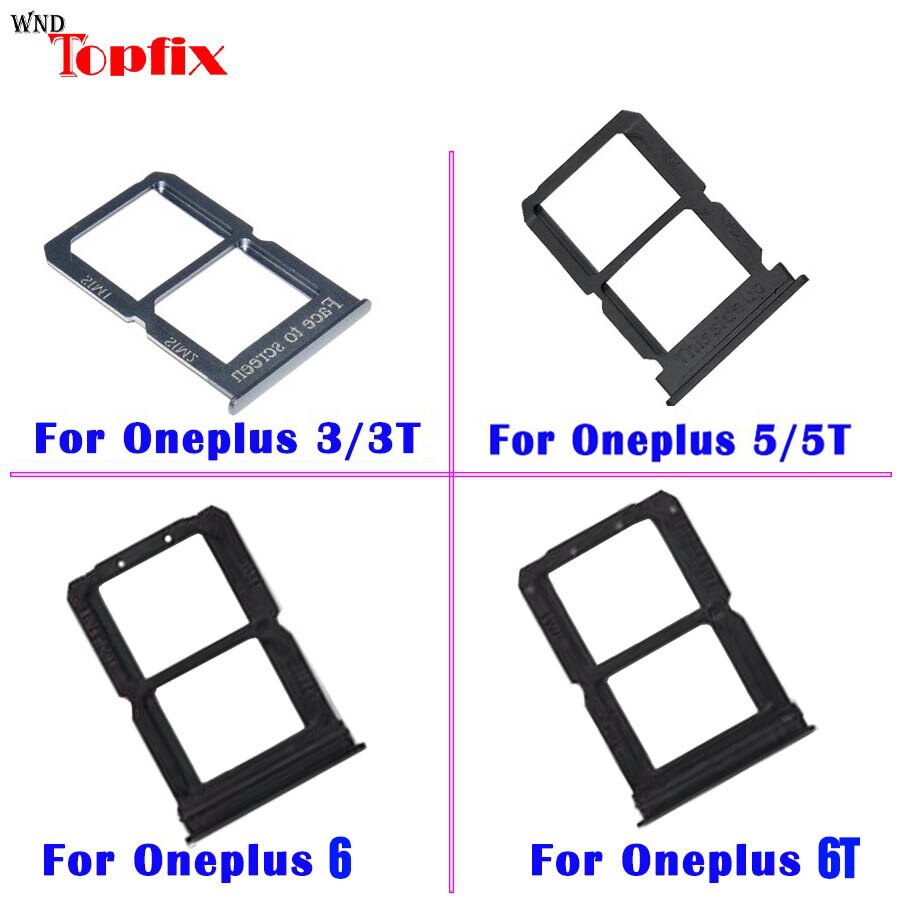 For Oneplus 3 3t 5 5t 6 6T SIM Card Tray Replacement Parts SIM Card Slot Holder Oneplus 6T Sim Card Slot