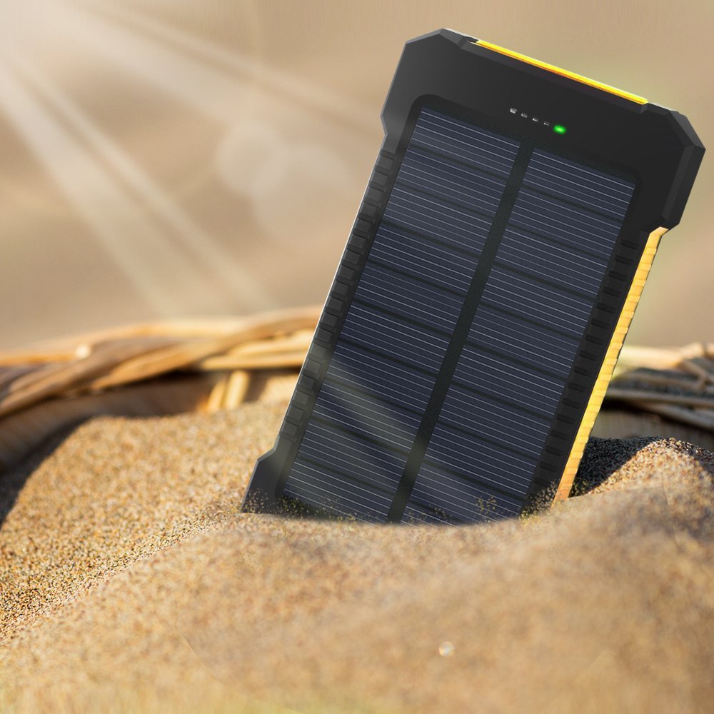 Waterdichte Solar Power Bank Real 20000 Mah Dual Usb Externe Polymer Batterij Oplader Outdoor Licht Lamp Powerbank Ferisi