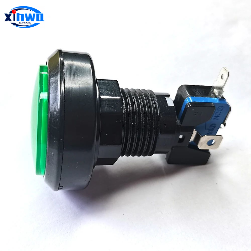 46mm trykknapper 12v led-belyste lyskontakter gyngegravemaskine spilklo automatkran flipperspildele spilleautomatarkade gør-det-selv