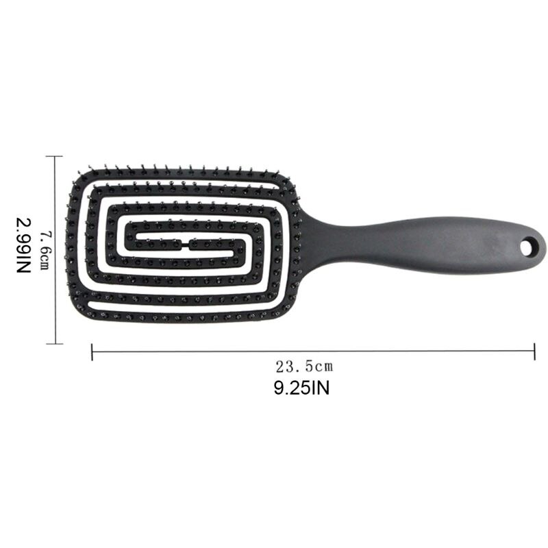 Peine cepillo de pelo con ventilación , masaje antiestático para el cuero cabelludo, peines húmedos, herramientas para el pelo de estilo de peluquería para uso doméstico en salón